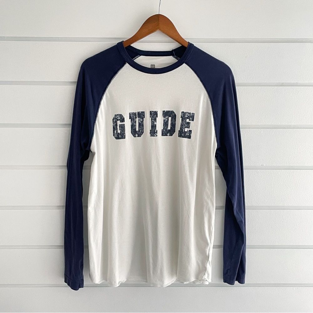 Gap Mens 100% Cotton Raglan Henley “Guide” Long Sleeve Tee Size Large